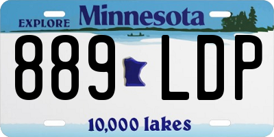 MN license plate 889LDP
