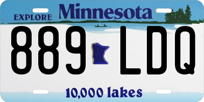 MN license plate 889LDQ
