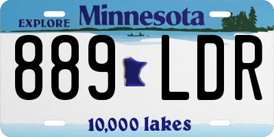 MN license plate 889LDR