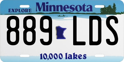 MN license plate 889LDS