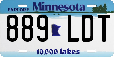 MN license plate 889LDT