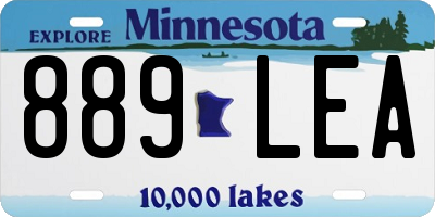 MN license plate 889LEA