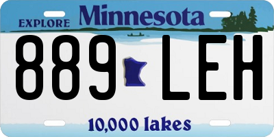 MN license plate 889LEH