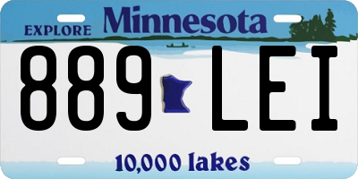MN license plate 889LEI