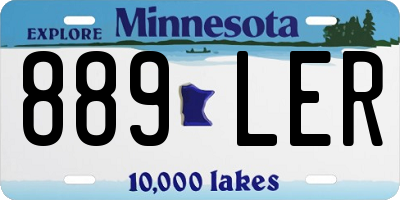 MN license plate 889LER