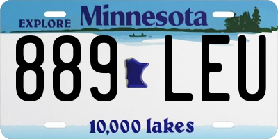 MN license plate 889LEU