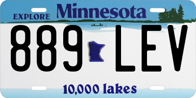 MN license plate 889LEV