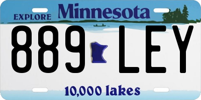 MN license plate 889LEY