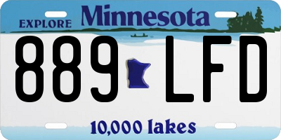MN license plate 889LFD