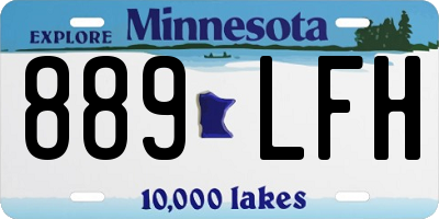 MN license plate 889LFH