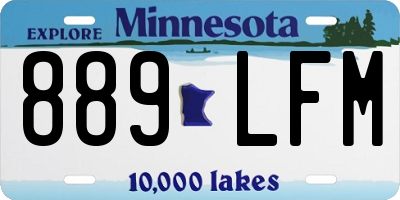 MN license plate 889LFM
