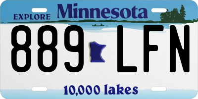 MN license plate 889LFN