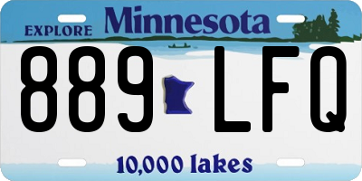 MN license plate 889LFQ