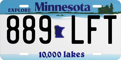 MN license plate 889LFT