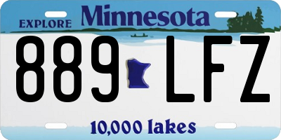MN license plate 889LFZ
