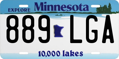 MN license plate 889LGA