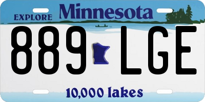 MN license plate 889LGE