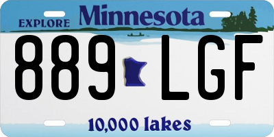 MN license plate 889LGF