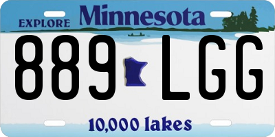 MN license plate 889LGG