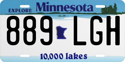 MN license plate 889LGH