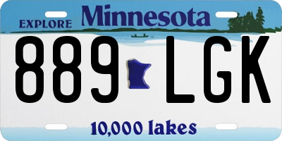 MN license plate 889LGK