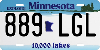 MN license plate 889LGL