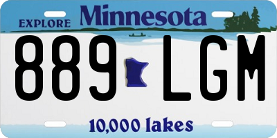 MN license plate 889LGM
