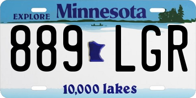 MN license plate 889LGR