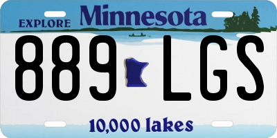 MN license plate 889LGS
