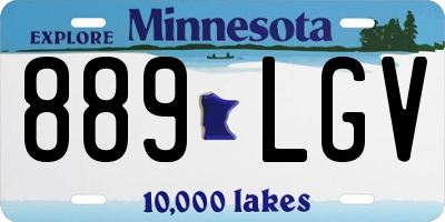 MN license plate 889LGV
