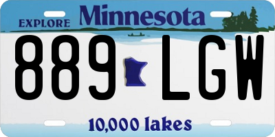 MN license plate 889LGW