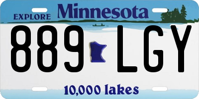 MN license plate 889LGY