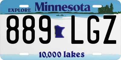 MN license plate 889LGZ