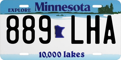 MN license plate 889LHA