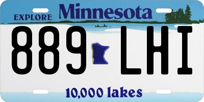 MN license plate 889LHI