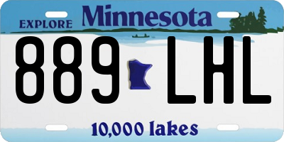 MN license plate 889LHL