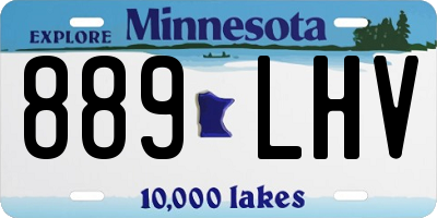 MN license plate 889LHV