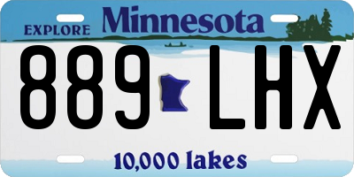 MN license plate 889LHX