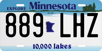 MN license plate 889LHZ