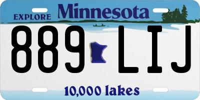 MN license plate 889LIJ