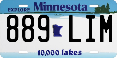 MN license plate 889LIM