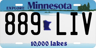 MN license plate 889LIV