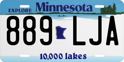 MN license plate 889LJA