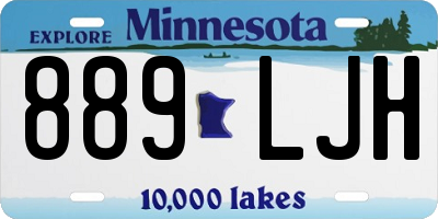 MN license plate 889LJH