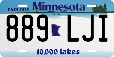 MN license plate 889LJI