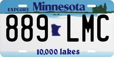 MN license plate 889LMC