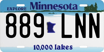 MN license plate 889LNN