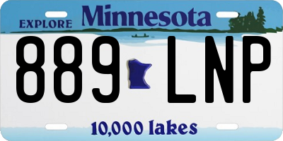MN license plate 889LNP