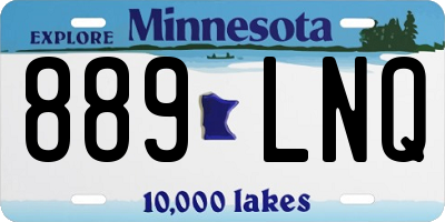 MN license plate 889LNQ