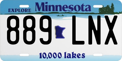 MN license plate 889LNX